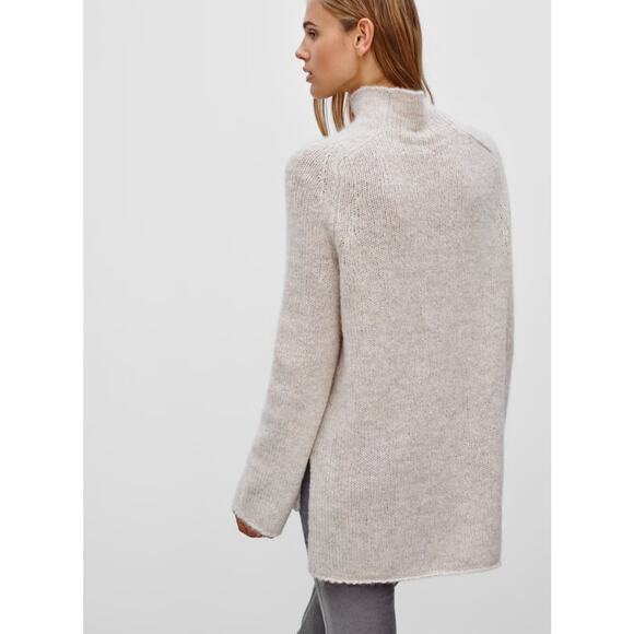 Aritzia Golden TNA Oatmeal mock neck oversized sweater - Picture 8 of 9